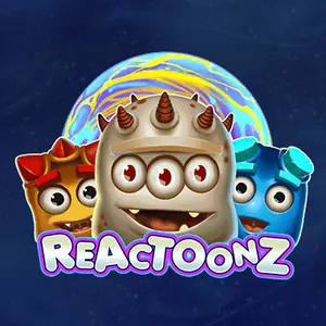 Spelbild för Reactoonz från Play'n GO, gröna och lila utomjordingar på ett rutnät